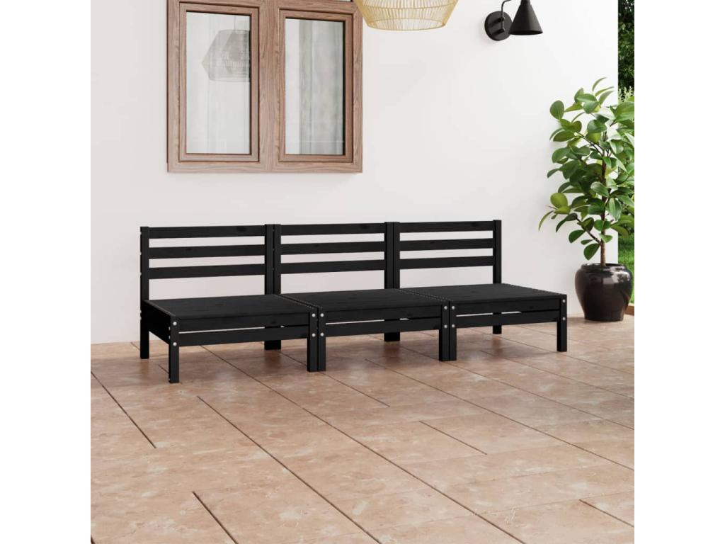 Set di mobili da esterno in legno di pino nero