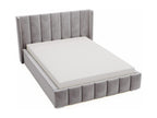 Letto in velluto grigio, 180 x 200 cm