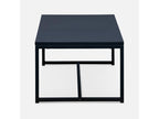 Tavolino da caffè in metallo nero, 100 x 50 x 36 cm