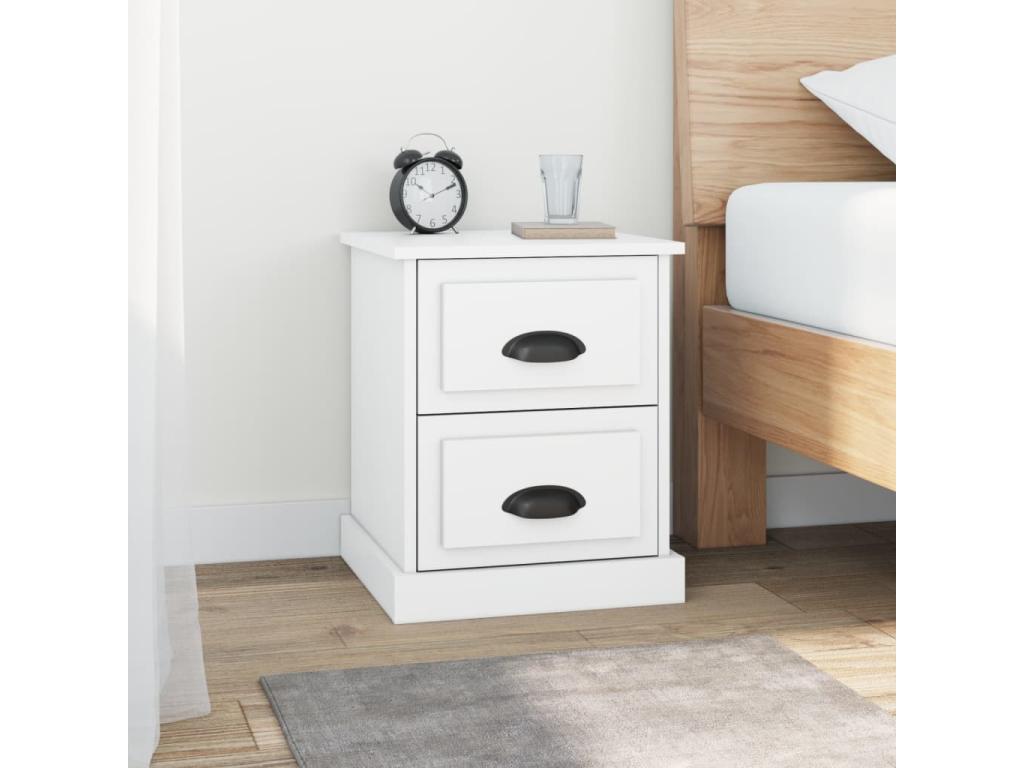 Tavolo in legno ingegnerizzato bianco, 39 x 39 x 47,5 cm