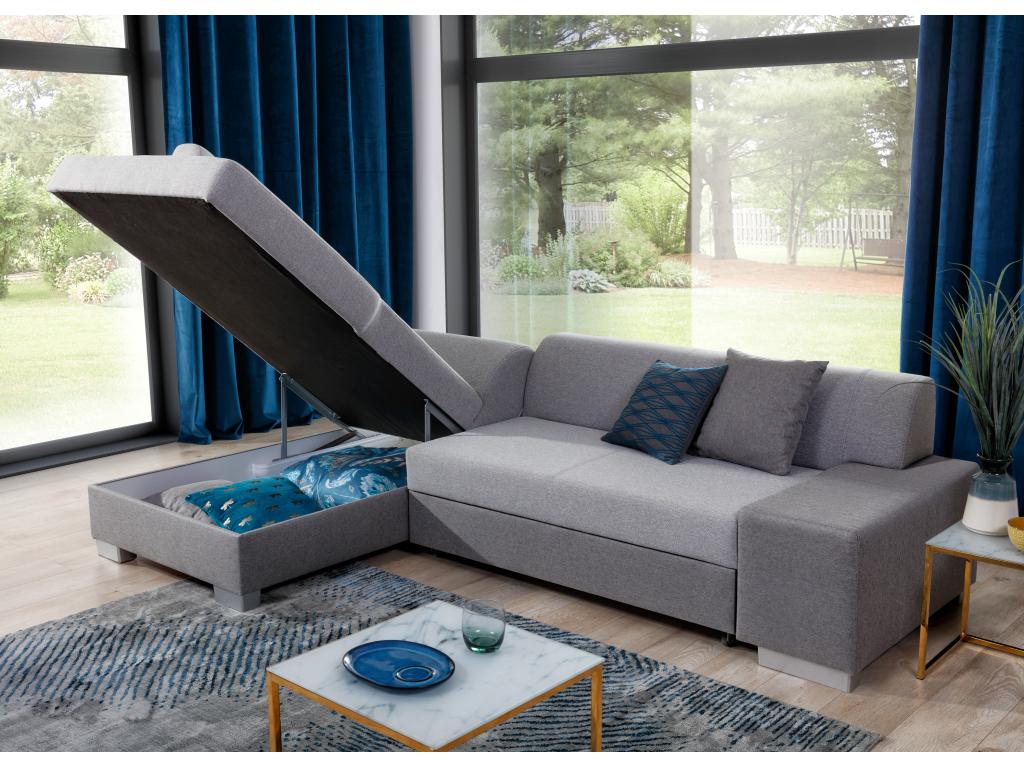 Divano letto in pelle bianca