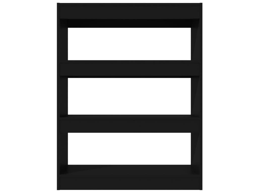 Libreria in legno ingegnerizzato nero, 80 x 30 x 103 cm