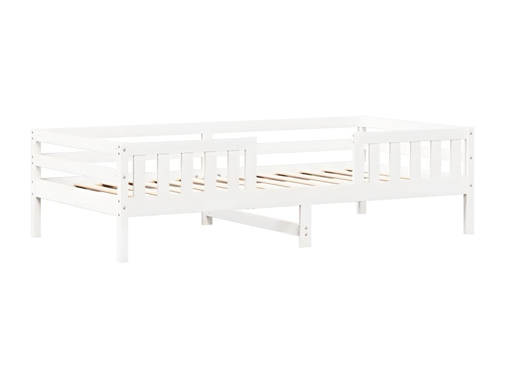 Letto in legno massello bianco, 90 x 190 cm