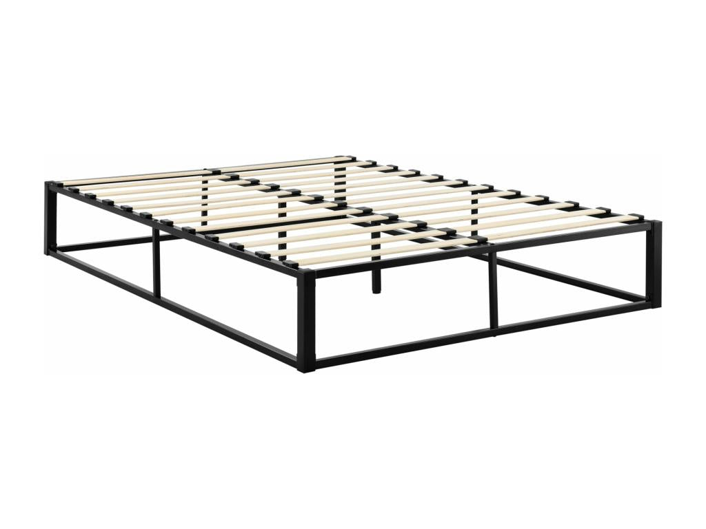 Letto in metallo grigio, 203 x 143 x 30 cm