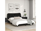 Struttura letto in similpelle nera, 140 x 200 cm