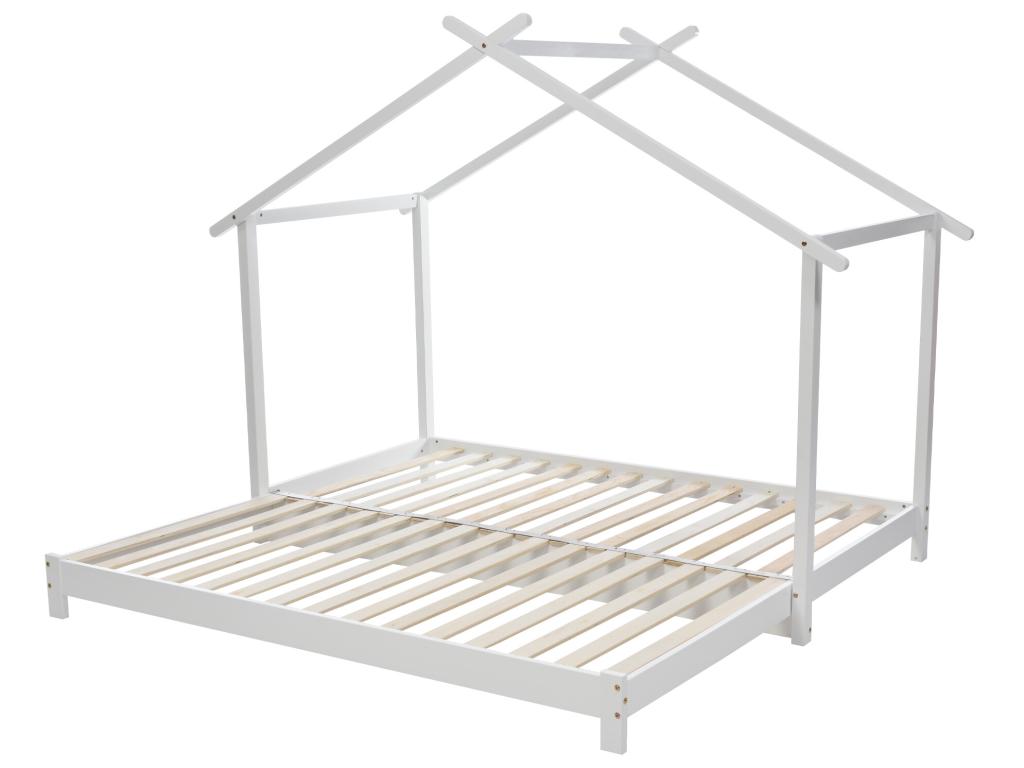 Letto in legno di pino bianco, 90 x 190 cm