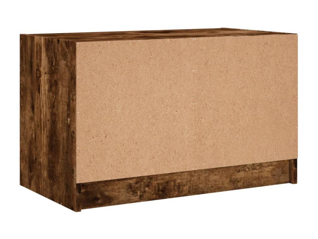 Mobile TV in legno di rovere marrone, 68 x 37 x 42 cm