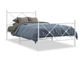 Struttura letto in metallo bianco, 107 x 203 cm