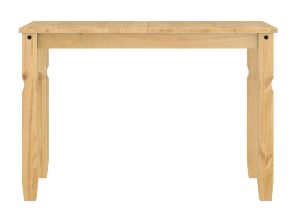 Tavolo da pranzo in legno massello marrone, 112 x 60 x 75 cm