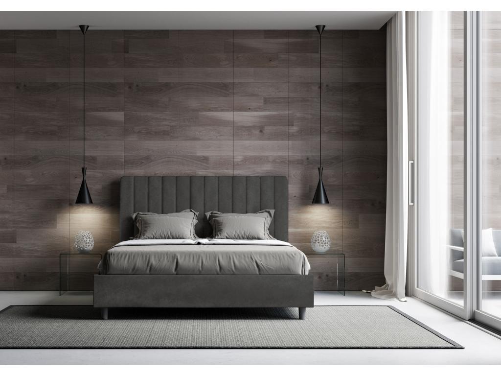 Letto grigio, 160 x 210 cm
