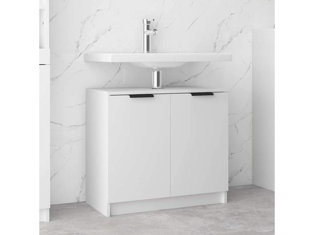 Armadio in legno ingegnerizzato bianco, 64,5 x 33,5 x 59 cm