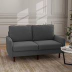 Divano moderno con gambe in legno e velluto