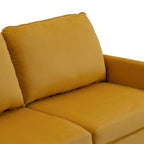 Divano moderno con gambe in legno e velluto