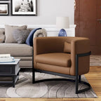 Poltrona decorativa, poltrona a botte in velluto, poltrona moderna per soggiorno