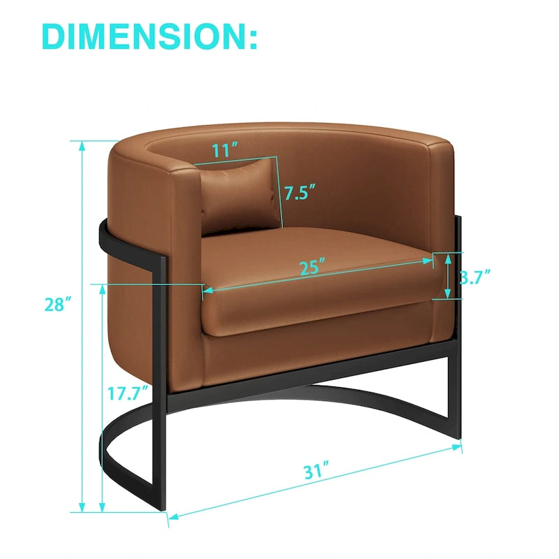 Poltrona decorativa, poltrona a botte in velluto, poltrona moderna per soggiorno