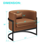 Poltrona decorativa, poltrona a botte in velluto, poltrona moderna per soggiorno