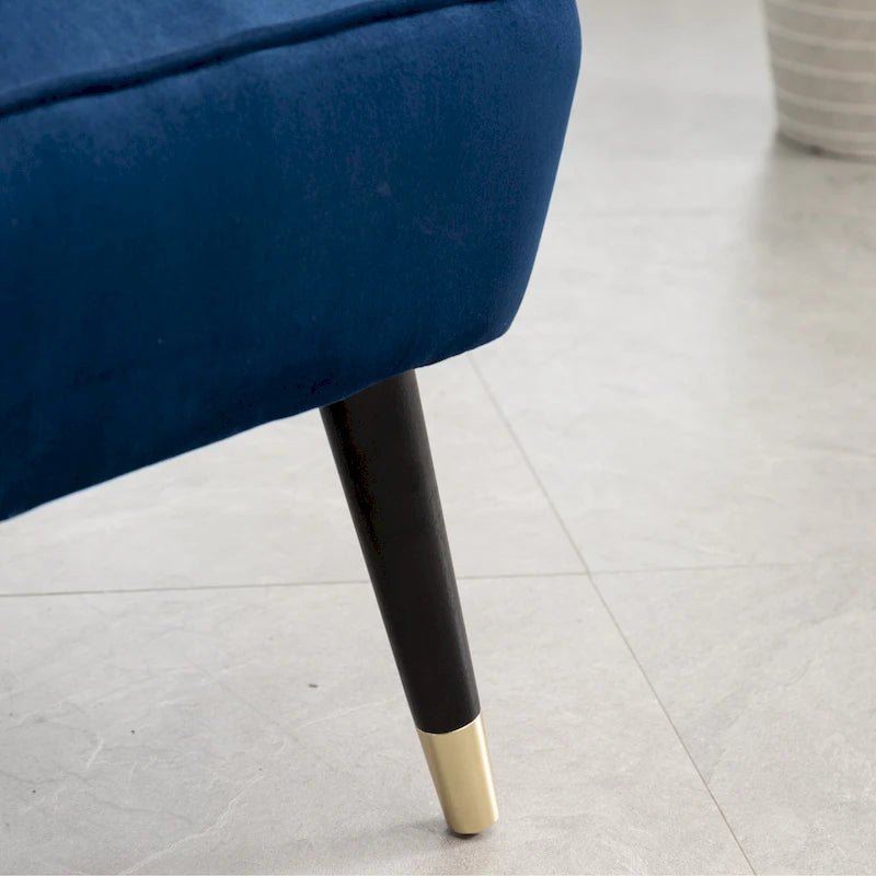 Poltrona imbottita in velluto contemporaneo Elon di Roundhill Furniture