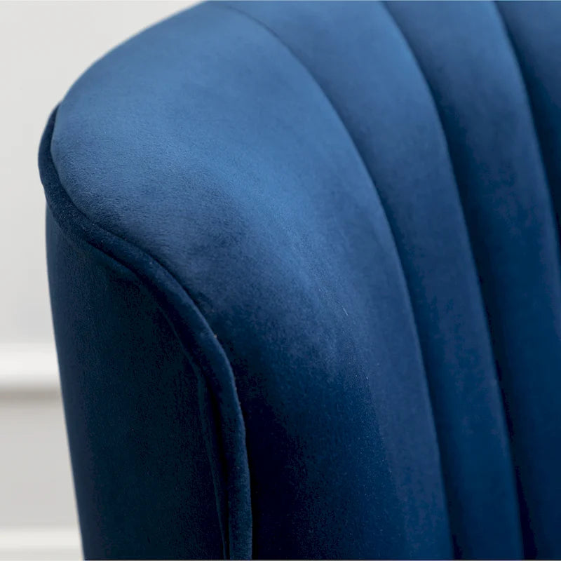 Poltrona imbottita in velluto contemporaneo Elon di Roundhill Furniture