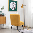 Poltrona imbottita in velluto contemporaneo Elon di Roundhill Furniture