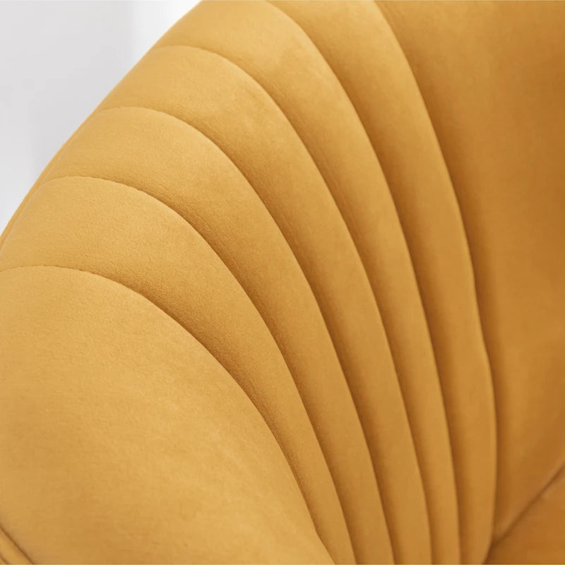 Poltrona imbottita in velluto contemporaneo Elon di Roundhill Furniture