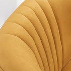 Poltrona imbottita in velluto contemporaneo Elon di Roundhill Furniture