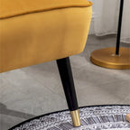 Poltrona imbottita in velluto contemporaneo Elon di Roundhill Furniture