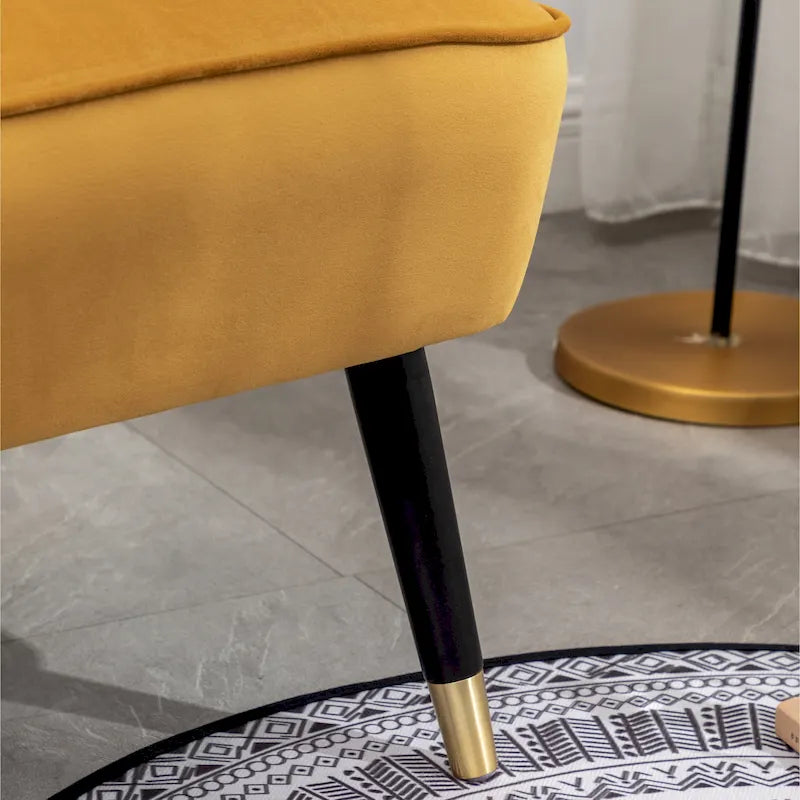 Poltrona imbottita in velluto contemporaneo Elon di Roundhill Furniture