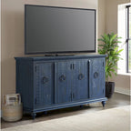 Central Park 65-inch Solid Wood 4-door TV Stand Console - 35 inches high x 65 inches wide x 18 inches deep