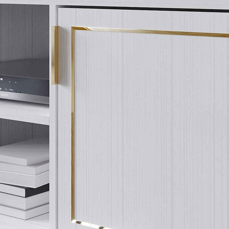 Consolle porta TV CraftPorch elegante e moderna con gambe in metallo dorato