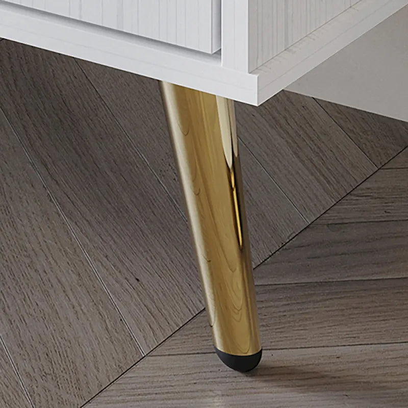 Consolle porta TV CraftPorch elegante e moderna con gambe in metallo dorato