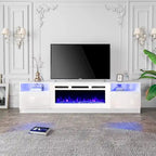 36  Electric Fireplace TV Stand, Entertainment Center & TV Console for TVs up to 80 , Modern Fireplace Heater for Living Room