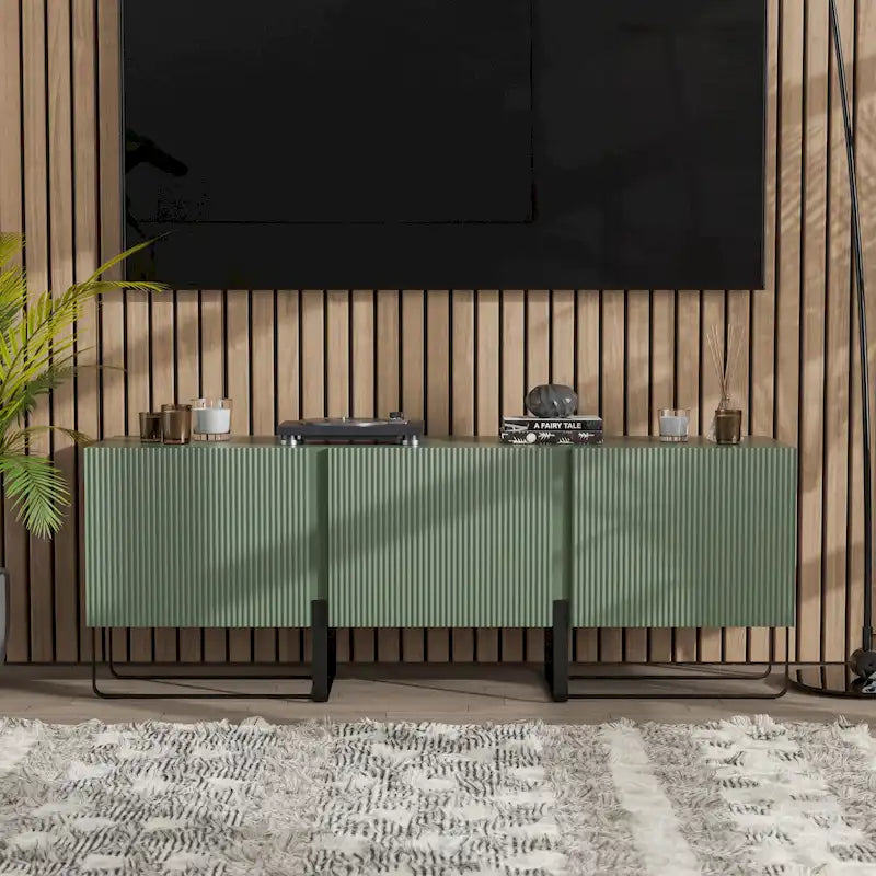 Mobile porta TV moderno DH BASIC da 60 pollici con 3 ante di Denhour