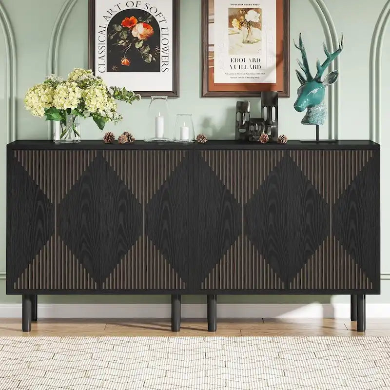 Credenza da 58 pollici con ante, mobiletto portaoggetti indipendente