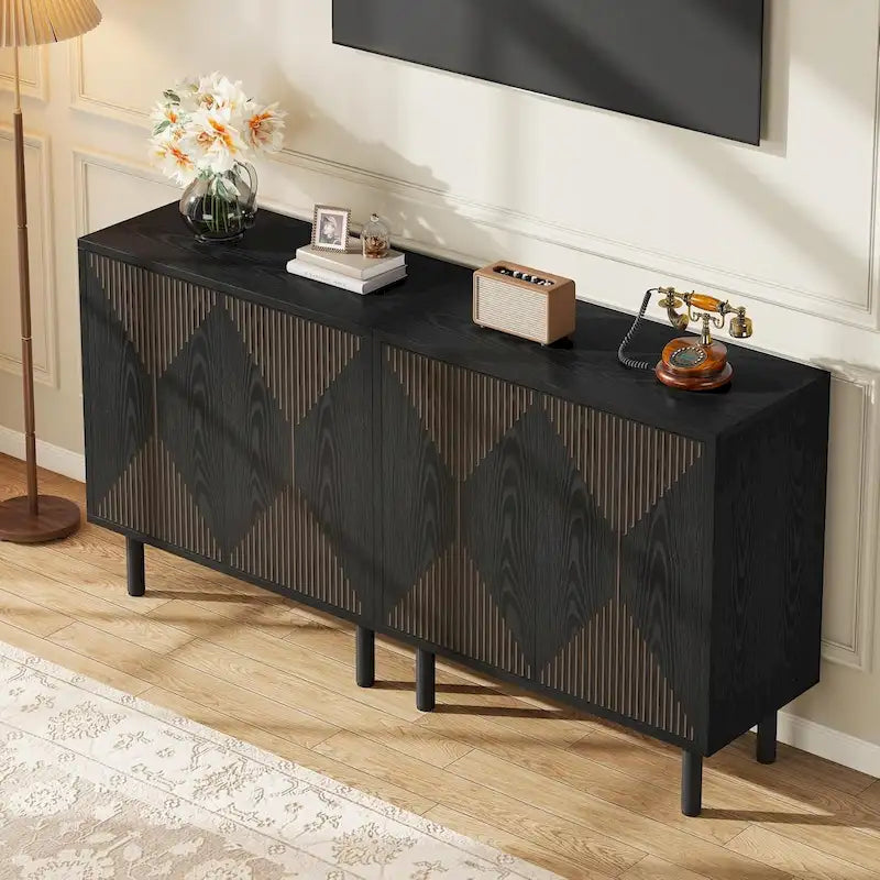 Credenza da 58 pollici con ante, mobiletto portaoggetti indipendente