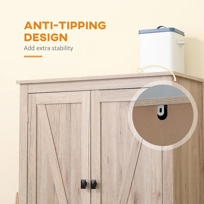 HOMCOM 72 Mobile dispensa da cucina indipendente a 4 ante, mobiletto portaoggetti con 4 ripiani e ripiani regolabili, bianco