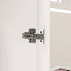 Armadio guardaroba con ante in vetro e luce LED da 47,2 pollici