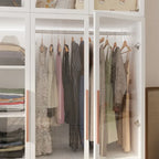 Armadio guardaroba con ante in vetro e luce LED da 47,2 pollici