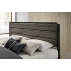 Set da camera da letto matrimoniale Roundhill Furniture Ioana 187 in legno grigio antico, 6 pezzi