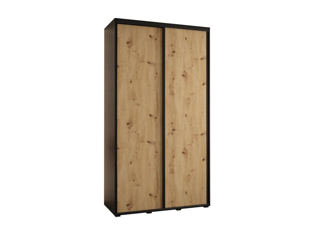 Armadio nero, 130 x 45 x 235,2 cm - dlz1766570756415