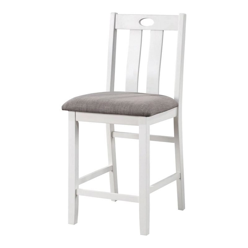 Set di tavoli da bar Badia Transitional White Wood da 5 pezzi di Furniture of America