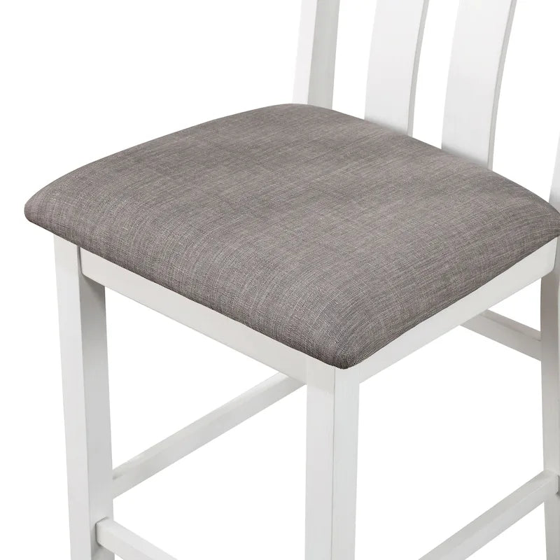 Set di tavoli da bar Badia Transitional White Wood da 5 pezzi di Furniture of America