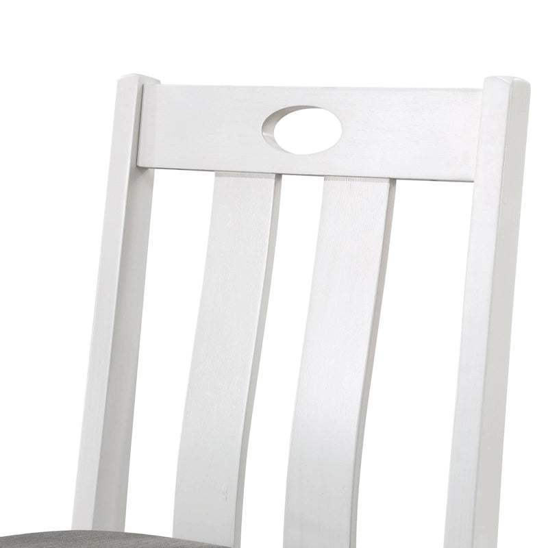 Set di tavoli da bar Badia Transitional White Wood da 5 pezzi di Furniture of America