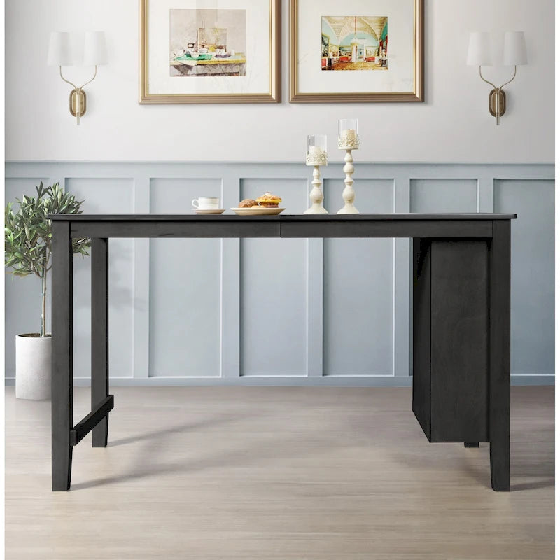 Tavolo da pranzo e sedia da bancone Africa da 5 pezzi