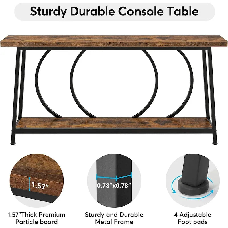 Tavolo consolle da divano da 70,9 pollici con spazio di archiviazione per ingresso, corridoio, soggiorno dietro il divano