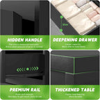 Cassettiera doppia in legno da camera da letto con 6 cassetti, 47,2 W