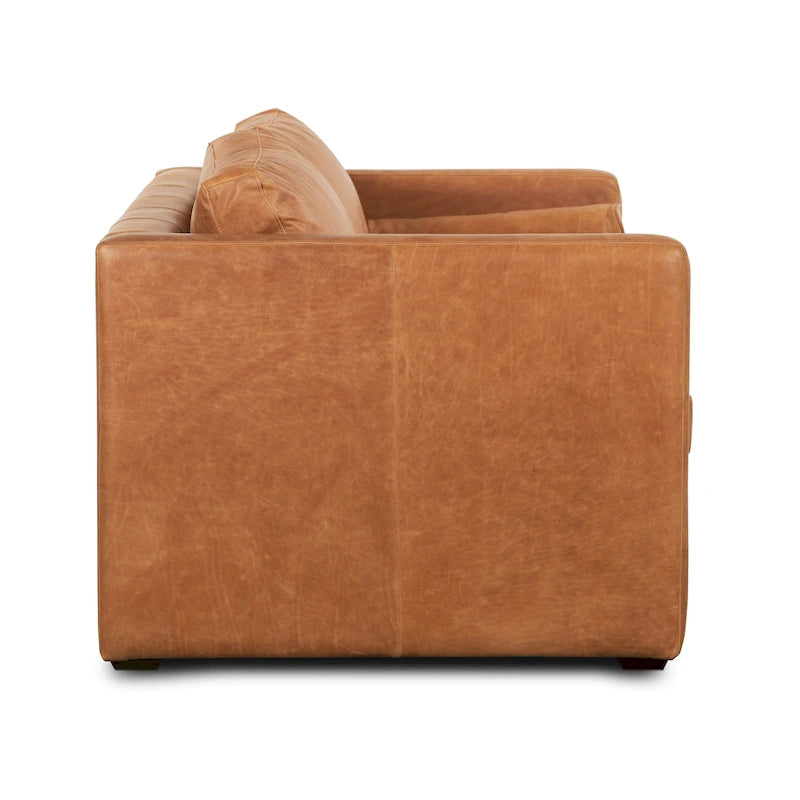 Divano letto trasformabile estraibile in pelle Poly &amp; Bark Napa 82 - Vera pelle italiana pieno fiore