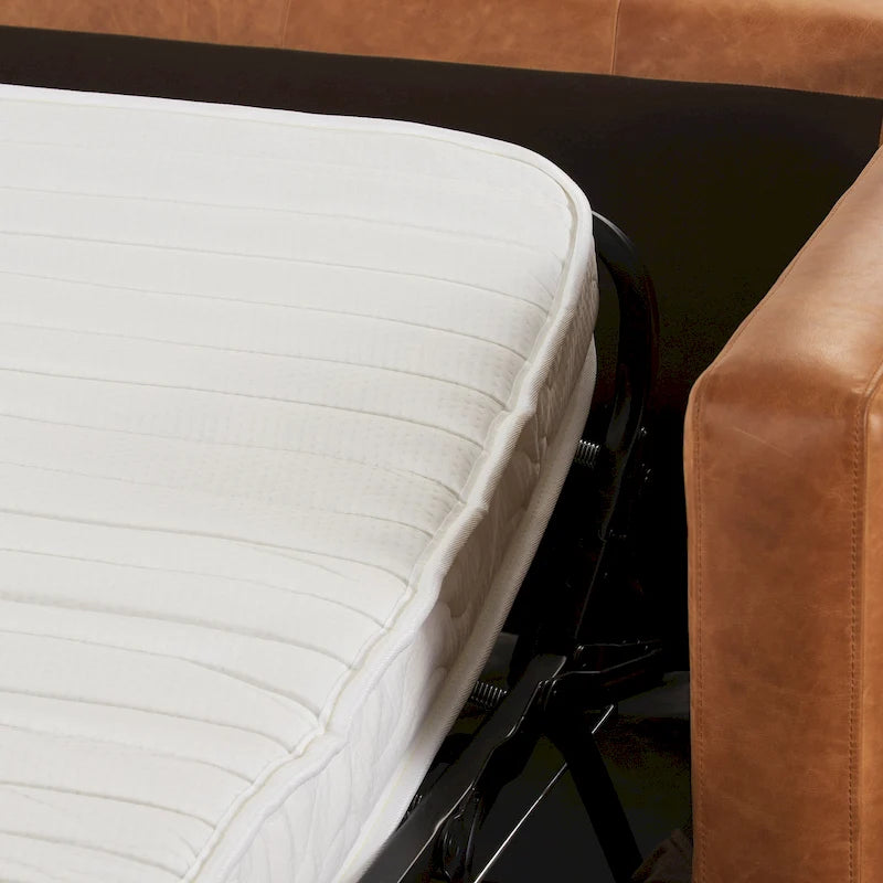 Divano letto trasformabile estraibile in pelle Poly &amp; Bark Napa 82 - Vera pelle italiana pieno fiore