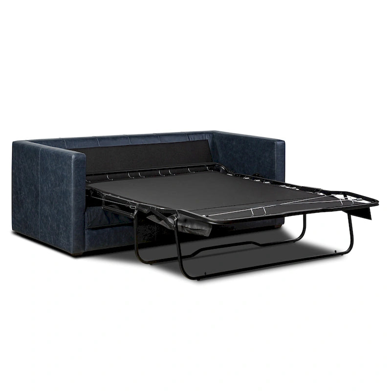 Divano letto trasformabile estraibile in pelle Poly &amp; Bark Napa 82 - Vera pelle italiana pieno fiore