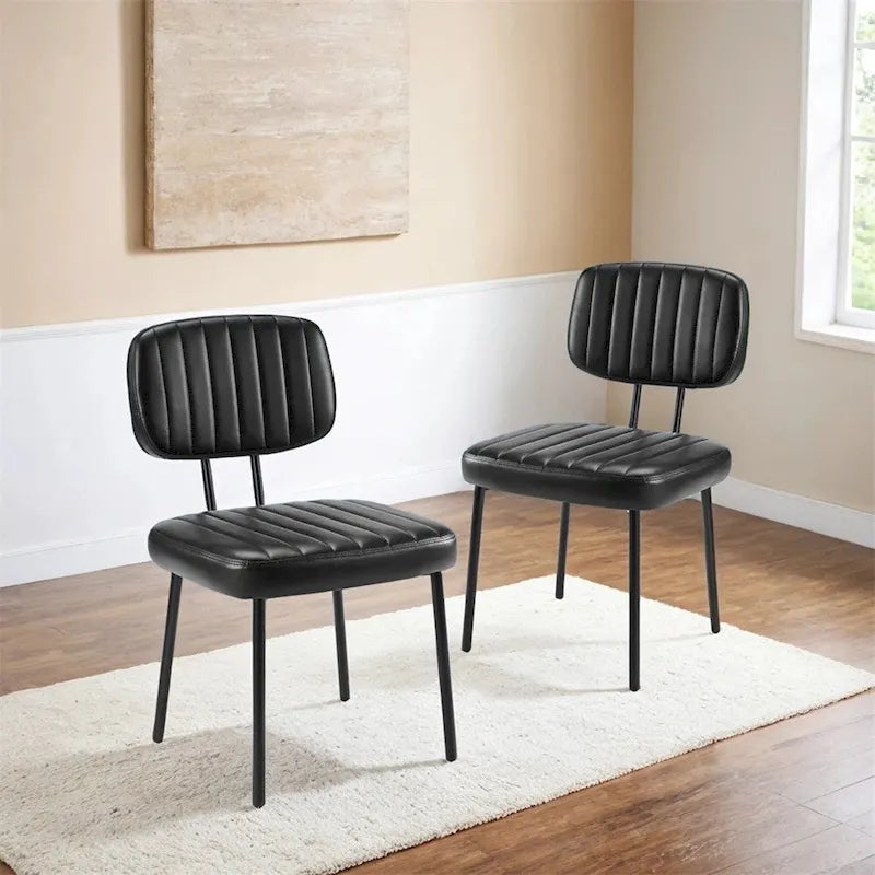 Set di 2 sedie da pranzo, sedie da pranzo imbottite in similpelle per cucina e soggiorno