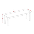 Il set da pranzo East West Furniture contiene un tavolo da pranzo rettangolare e sedie da pranzo con una panca (opzioni per il tipo di seduta della sedia)